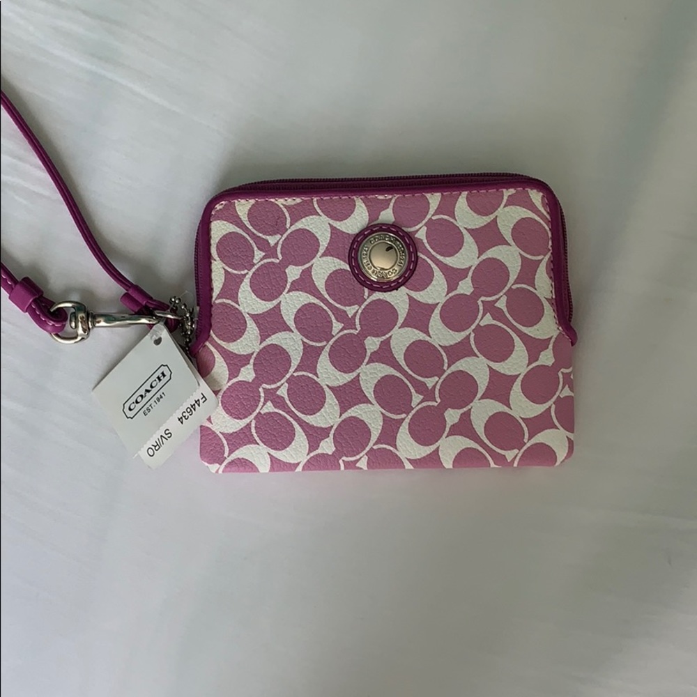 Purple Coach Wristlet